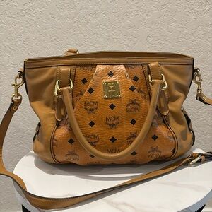MCM Cognac 2way Leather Crossbody/Handbag